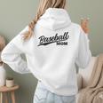 Baseball Mom 1970s Retro Cursive Font Women Hoodie Back Print Baseball Mom 1970s Retro Cursive Font Women Hoodie Back Print