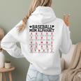 Baseball Mom Alphabet Women Hoodie Back Print Baseball Mom Alphabet Women Hoodie Back Print