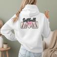 Baseball Mom Coquette Women Girls Baseball Mama Women Hoodie Back Print