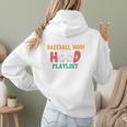 I Am A Baseball Mom With A Hood Playlist Premium Women Hoodie Back Print