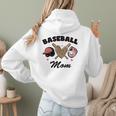 Baseball Mom Leopard Heart Game Day Love Mommy Women Hoodie Back Print Baseball Mom Leopard Heart Game Day Love Mommy Women Hoodie Back Print