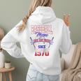 Baseball Mom Loud & Proud Since 1970 Raglan Baseball Tee Women Hoodie Back Print