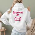 Baseball Mom Raglan Baseball Tee Women Hoodie Back Print
