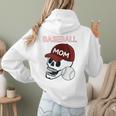 Baseball Mom Skull Sports Skeleton Women Hoodie Back Print