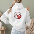 Bleached Custom Baseball Mom Number 7 Heart For Mom Women Hoodie Back Print Bleached Custom Baseball Mom Number 7 Heart For Mom Women Hoodie Back Print