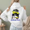 Colombia Baseball Mom Messy Bun Women Hoodie Back Print Colombia Baseball Mom Messy Bun Women Hoodie Back Print