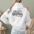 Crazy Baseball Lady Baseball Mom Sporty Humor Women Hoodie Back Print Crazy Baseball Lady Baseball Mom Sporty Humor Women Hoodie Back Print