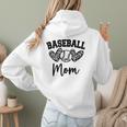 Custom Baseball Mom Number 24 Heart For Mom Women Hoodie Back Print