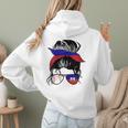 Haitian Baseball Mom Haiti Flag Baseball Girl Women Hoodie Back Print Haitian Baseball Mom Haiti Flag Baseball Girl Women Hoodie Back Print