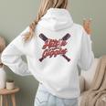 Hits 'n Giggles Baseball Player Women Baseball Mom Mother Women Hoodie Back Print Hits 'n Giggles Baseball Player Women Baseball Mom Mother Women Hoodie Back Print