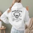 Home Plate Social Club Baseball Mom Women Hoodie Back Print