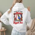I'm Their Biggest Fan Volleyball Baseball Mom Women Hoodie Back Print