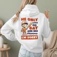 Loves Bat And His Momma Baseball Mom Women Hoodie Back Print Loves Bat And His Momma Baseball Mom Women Hoodie Back Print