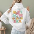 In My Mom Of Ballers Era Groovy Volleyball Baseball Mom Cute Women Hoodie Back Print