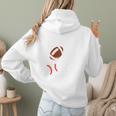 Mom Of Ballers USA Flag Football Baseball Mom Women Hoodie Back Print