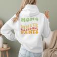 Moms Against Baseball Pants Retro Baseball Mom Raglan Baseball Tee Women Hoodie Back Print