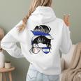Nicaraguan Baseball Mom Nicaragua Flag Baseball Girl Women Hoodie Back Print