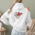 Peace Love Baseball Mom Mommy Premium Women Hoodie Back Print