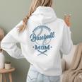 Professional Baseball Mom Team Sports Raglan Baseball Tee Women Hoodie Back Print