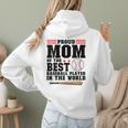 Proud Mom Of An Awesome Baseball Baseball Mom Women Hoodie Back Print