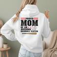 Proud Mom Of An Awesome Baseball Player Baseball Mom Women Hoodie Back Print