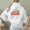 Retro Coffee Baseball Mama Mother's Day Baseball Mom Premium Women Hoodie Back Print