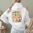 Retro Groovy In My Baseball Mom Era Happy Women Premium Women Hoodie Back Print Retro Groovy In My Baseball Mom Era Happy Women Premium Women Hoodie Back Print