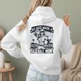 So God Made A Baseball Mom Baseball Player Premium Women Hoodie Back Print