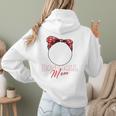 Softball Baseball Mom Floral Tee Mother's Day Premium Women Hoodie Back Print