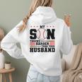 My Son Throws Harder Than Your Husband Baseball Mom Women Hoodie Back Print My Son Throws Harder Than Your Husband Baseball Mom Women Hoodie Back Print