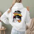 Spanish Baseball Mom Messy Bun Spain Baseball Girl Women Hoodie Back Print Spanish Baseball Mom Messy Bun Spain Baseball Girl Women Hoodie Back Print