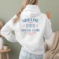 Spring 2025 Swing Batter Baseball Mom Sideline Social Club Women Hoodie Back Print