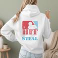 I Teach My Kid Baseball Mom Vintage Coach Baseball Women Hoodie Back Print