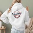 Vintage Baseball Mom Ballpark Momma Baseball Lover Women Hoodie Back Print