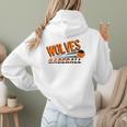 Wolves Baseball Team Baseball Mom Wolf Sports School Spirit Women Hoodie Back Print
