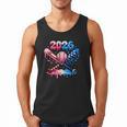 2026 American Flag Baseball Ice Cream Drip Bats Boys Men Tank Top