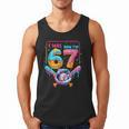 7th Birthday Boys I Was 6 Now I'm 7 Baseball Ice Cream Drip Men Tank Top