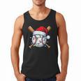 Baseball Christmas Lights Santa Christmas Baseball Player Men Tank Top