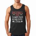 Baseball Dad Hit And Steal Ballpark Father Men Tank Top