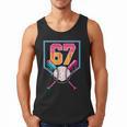 Baseball Ice Cream Drip Number 67 Player 67th Birthday Men Men Tank Top