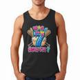 Blue Checkered I Was 6 Now I'm 7 Birthday Cake Baseball Drip Men Tank Top