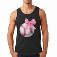 Cute Coquette Baseball Pink Bow Player & Fan Girls Men Tank Top Cute Coquette Baseball Pink Bow Player & Fan Girls Men Tank Top