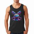 Neon Dripping Baseball And Bats Colorful Sports Art Men Tank Top Neon Dripping Baseball And Bats Colorful Sports Art Men Tank Top