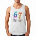67 Meme Baseball Kids Girls Humor Number 6 7 Men Tank Top