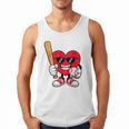 Heart Playing Baseball Valentines Day Men Tank Top