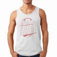 Hit Hard Run Fast Turn Left Baseball Fan Red Graphic Men Tank Top