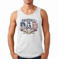 Patriotic Baseball Dad USA Flag American 4th Of July Men Tank Top