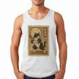 Vintage Japanese Ukiyo-e Baseball Cat Batting Men Tank Top