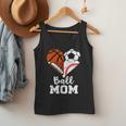 Ball Mom Heart Soccer Basketball Baseball Football Mom Men Tank Top