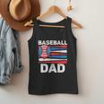 Baseball Dad For Men American Flag 4th Of July Fathers Day Men Tank Top